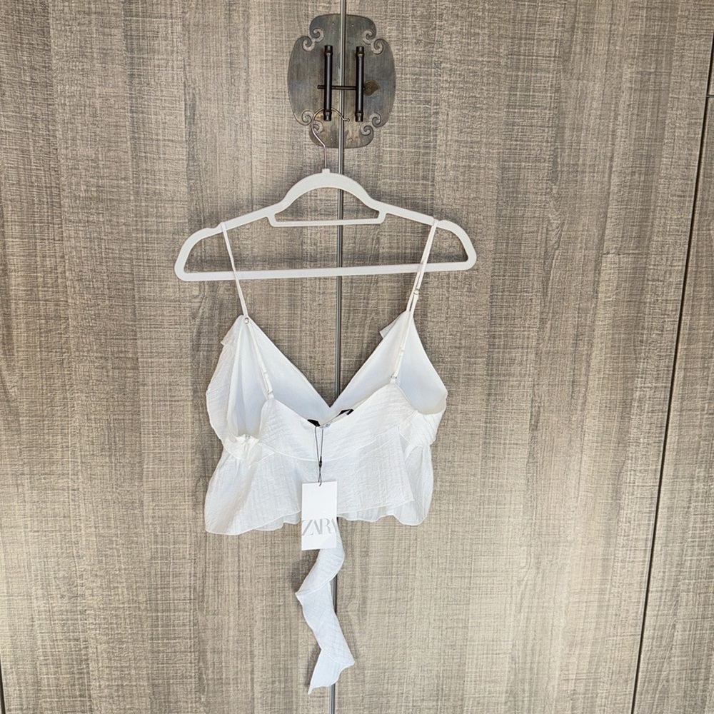 Zara Textured Ruffled Top - Picture 4 of 16